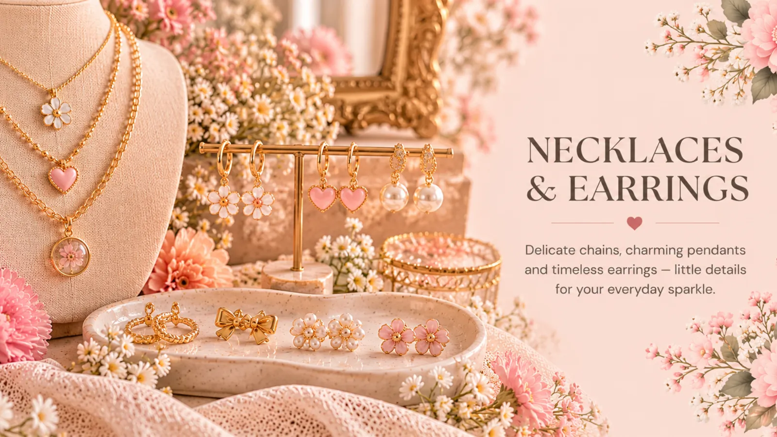 Necklaces & Earrings: Little details for your everyday sparkle