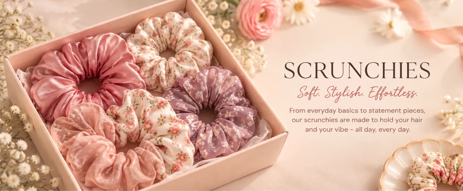 Scrunchies: Soft. Stylish. Effortless.